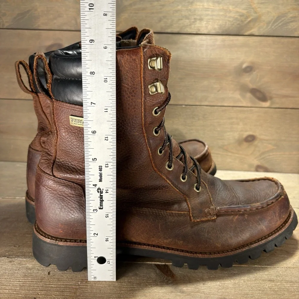 ll bean kangaroo upland mens size 11.5 shoes brown leather waterproof work boots